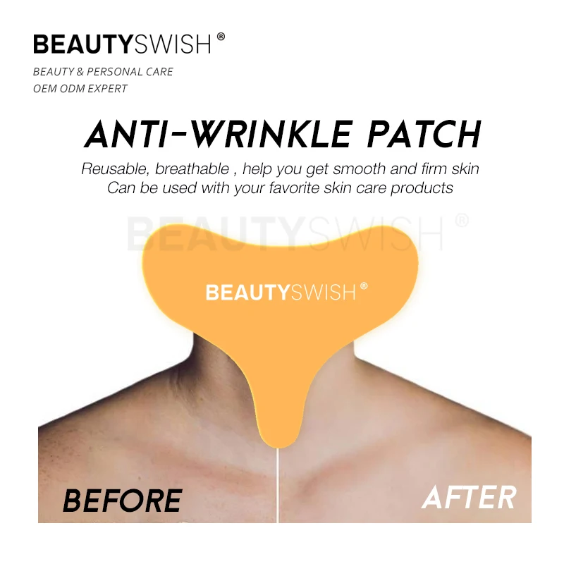 OEM Patch T shape Chest Mask Anti Wrinkle Soft Adhesive Reusable Silicone Chest Pad For Decollete