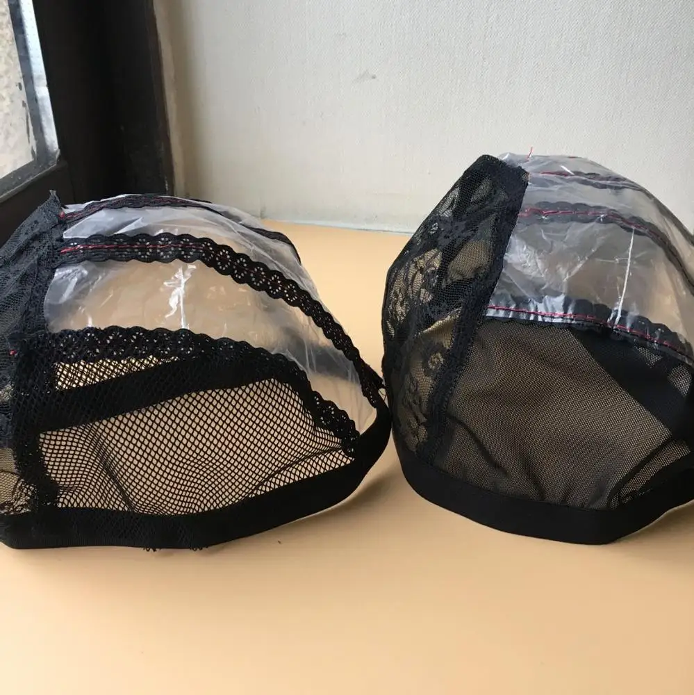 Base Black elastic mesh Wig net Adjustable breathable jew lace wig nets for making wigs