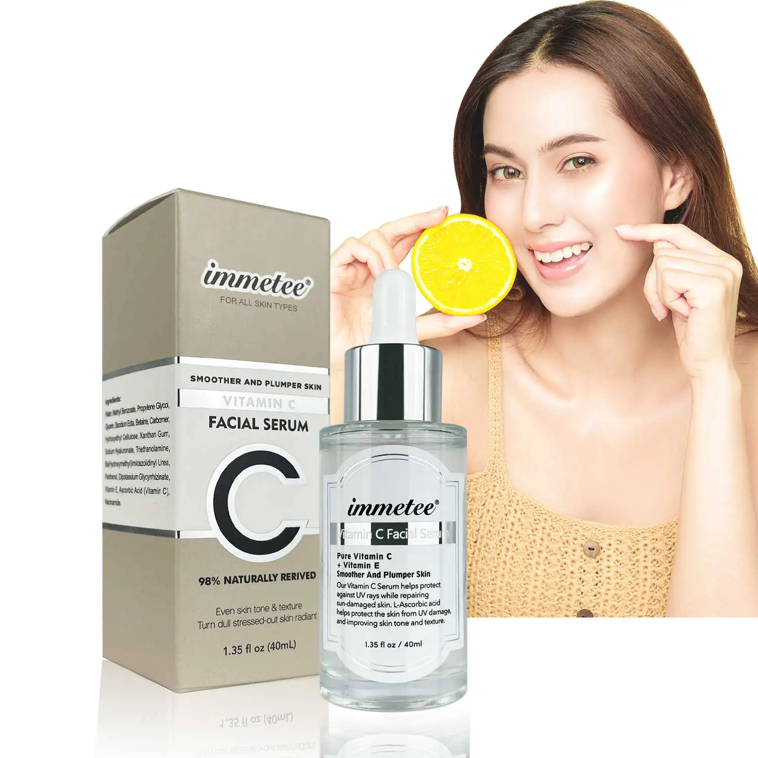 OEM/ODM Vitamin C Serum Organic Moisturizing Hyaluronic Acid Serum Hydrating Retinol Anti Ageing Facial Serum