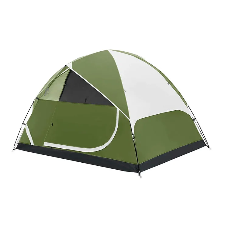 2022 BUY CAMP TENT OUTDOOR Large Size  camping tents 2/4/6 Person Family Double Layer Outdoor Tent Waterproof Windproof Anti-UV