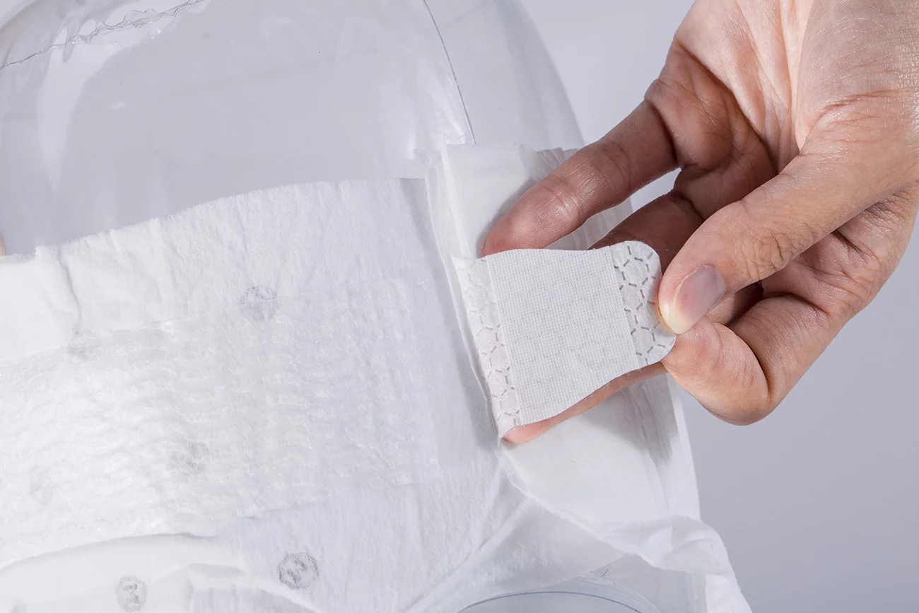 BESUPER ST006 High Quality PP Blue Edge Adhesive Side Tape For Baby Adult Diaper, Closure Tape, Baby Diaper Raw Material