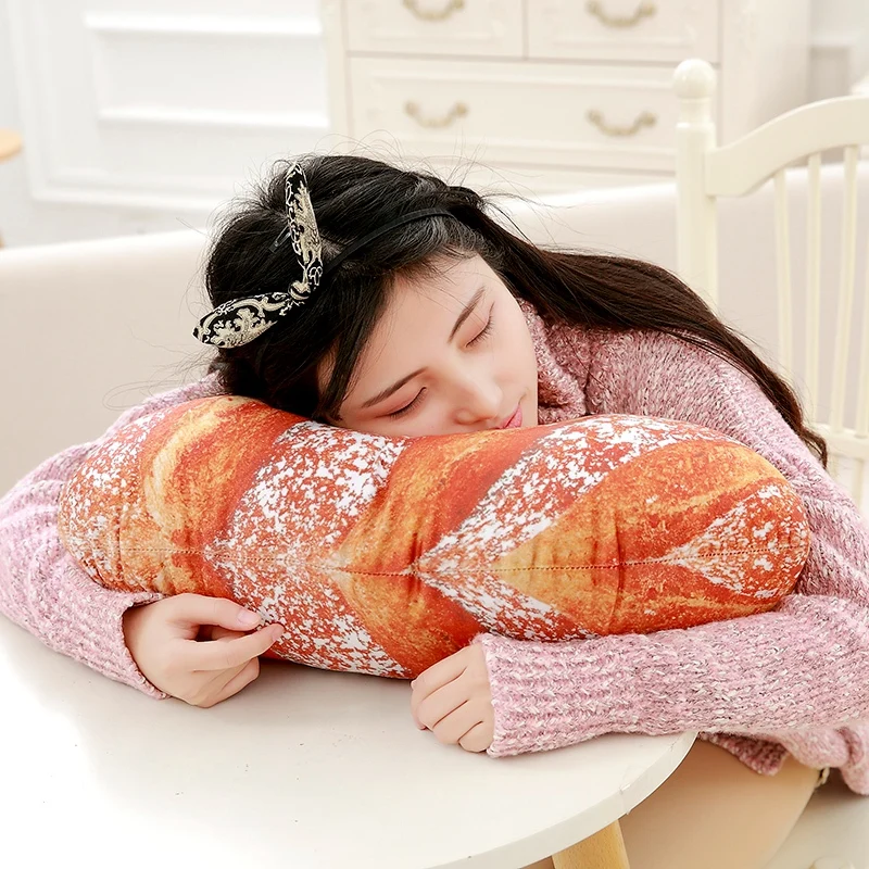 Creative 3D Simulated Super Soft Bread Plush Toys Bread Plush Hug Pillow Cream Butter Long Pillow Cushion