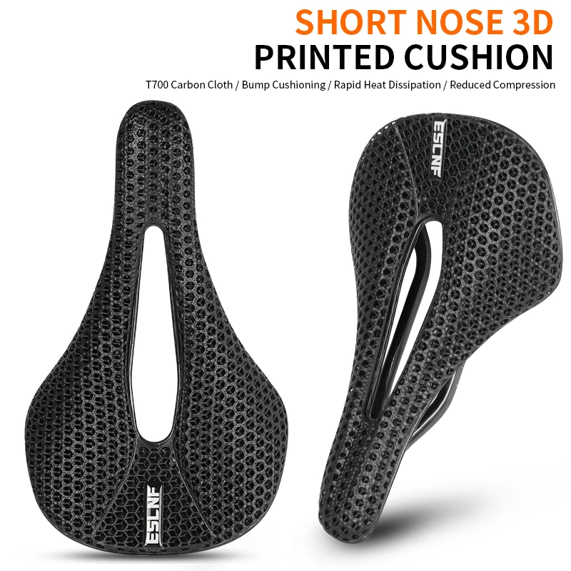Breathable Waterproof 3D Printed Full Carbon Fiber Bike Saddle for City MTB Bicycle