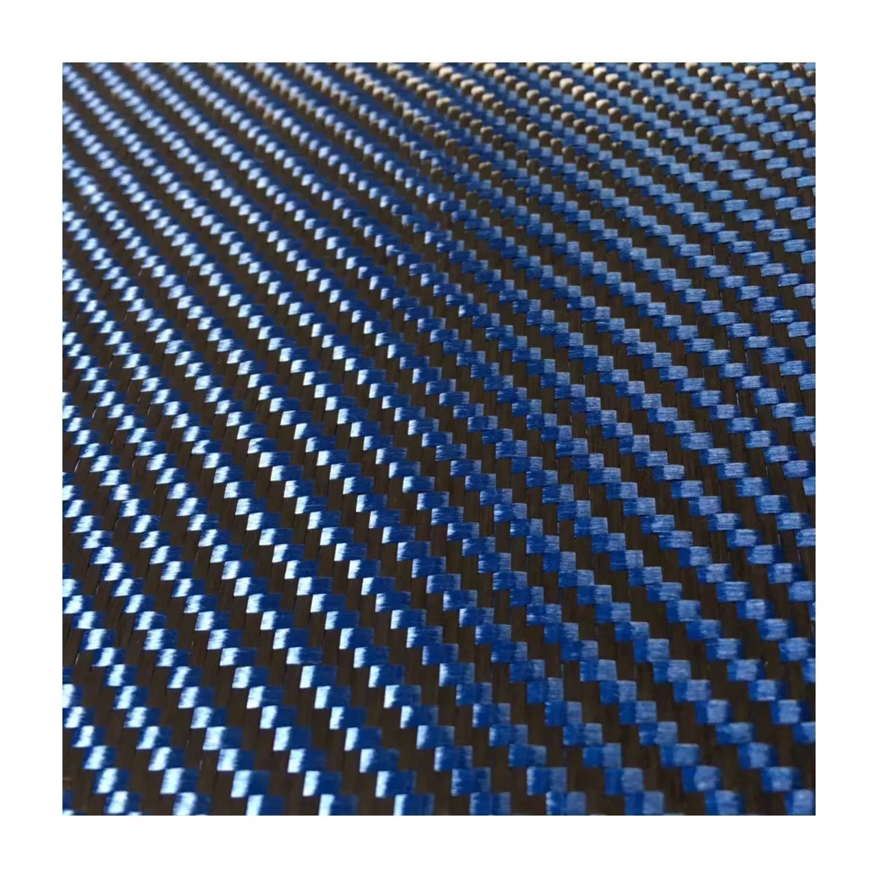 customized carbon fiber Kevlar hybrid fabric blue kevlar carbonfiber cloth