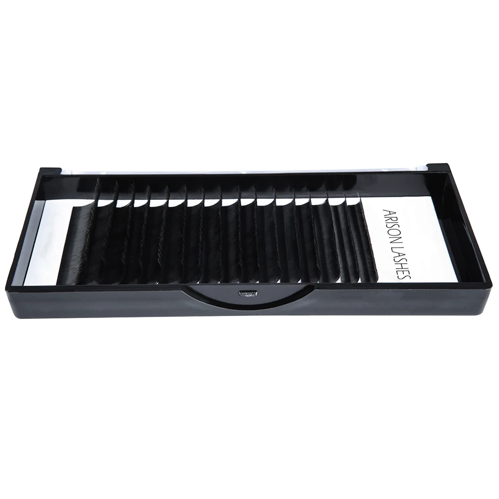Matte Black 18mm Easy Fanning Lashes Blooming Russian Fan Mink Eyelashes Extension Professional