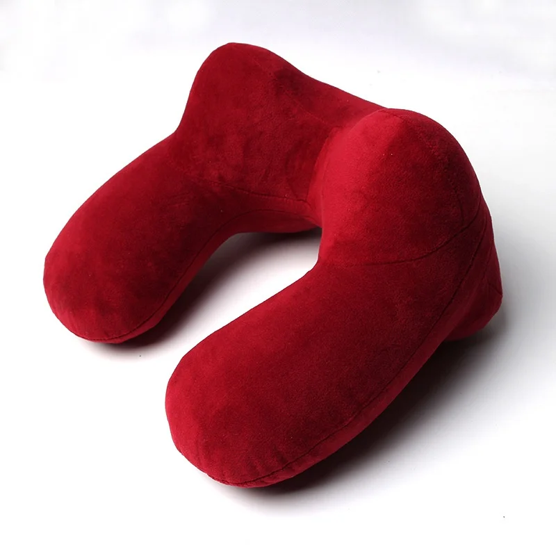 Four Camel Double-Sided Travel Pillow Inflatable U-Shaped Support Pillow for Airplane Travel Three Treasures Accessory
