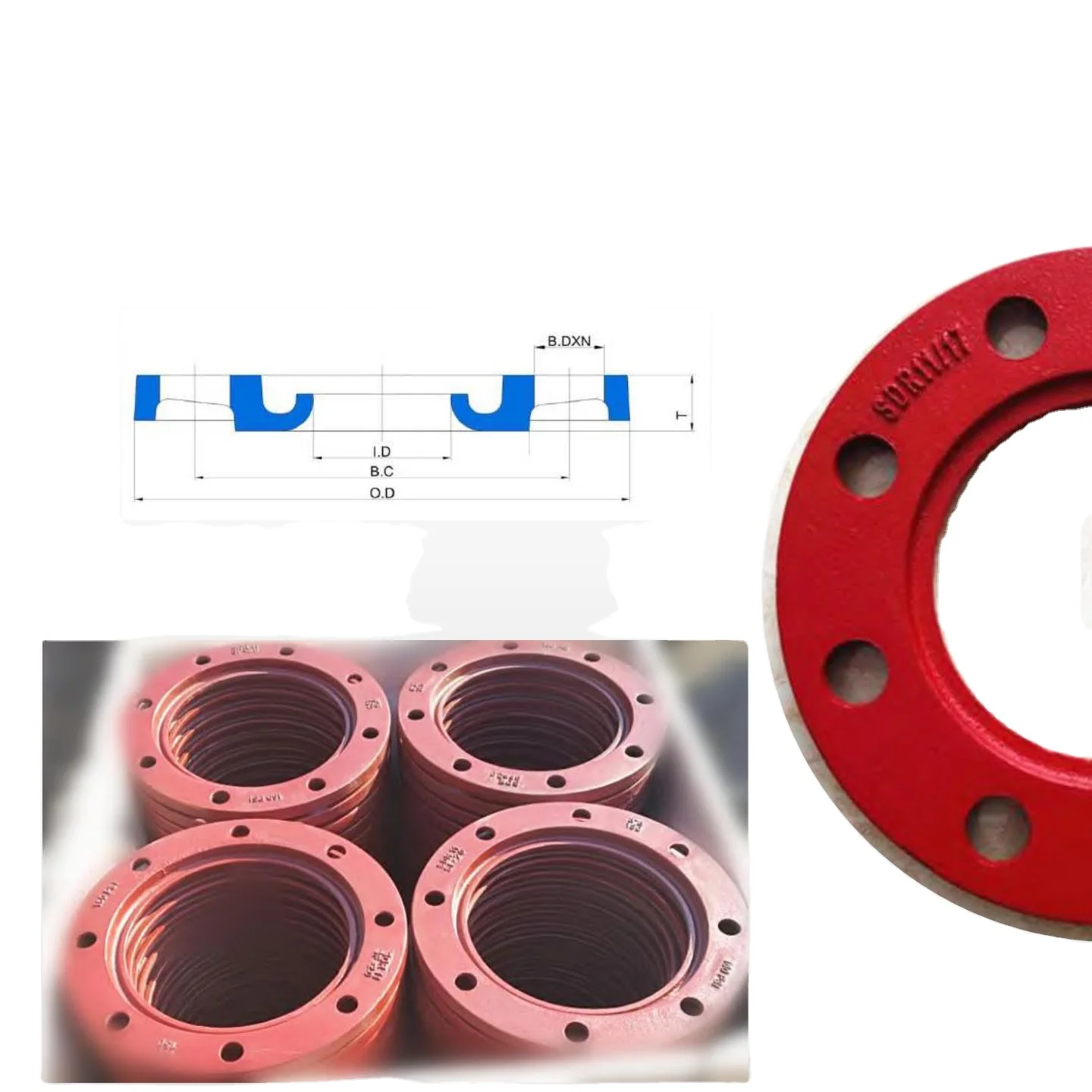 Ductile Iron Backing Ring/FLANGE, PN16, pe fitting ASTM, INCH, ANSI B16.5 150LBS DN150 A105 ASME B16.5