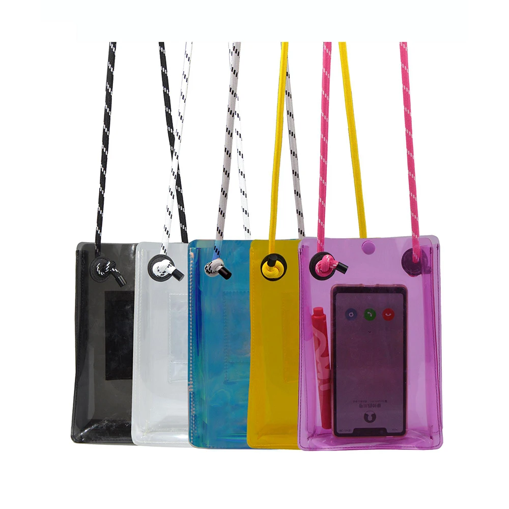 
2020 hot sell small mini clear PVC cross body shoulder phone bag costom phone sling bag 