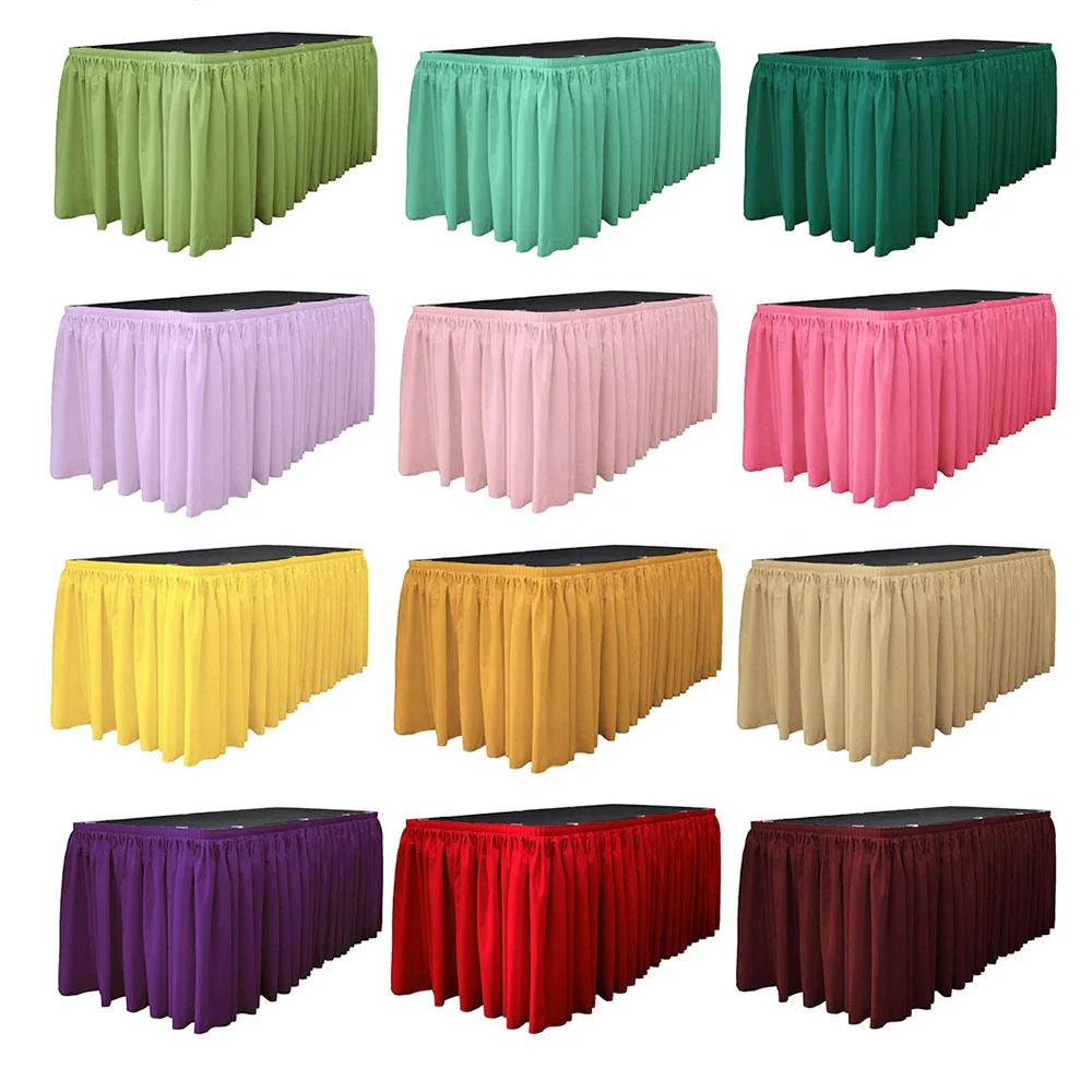  Customized Size Multi Colors Table Skirt Decoration Wedding Skirts