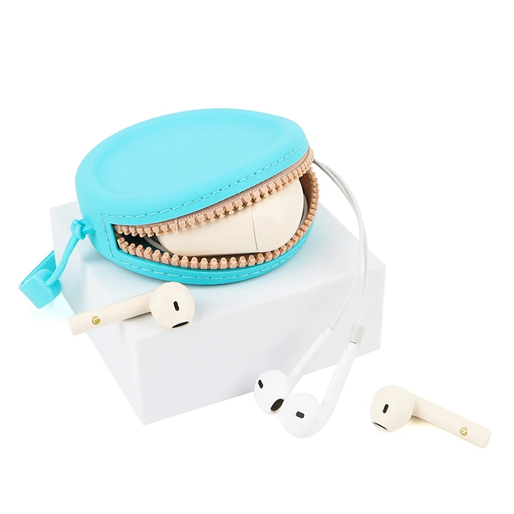 Wholesale High Quality Round Silicone Coin Pouch Customized LOGO coin pouch wallet Mini Wallet Zipper Small Coin Pouch