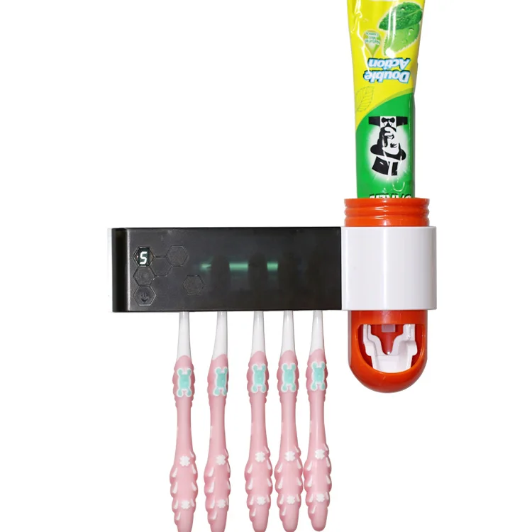 New Product Ideas 2019 Toothbrush UV Sterilizer Holder With Toothpaste Dispenser