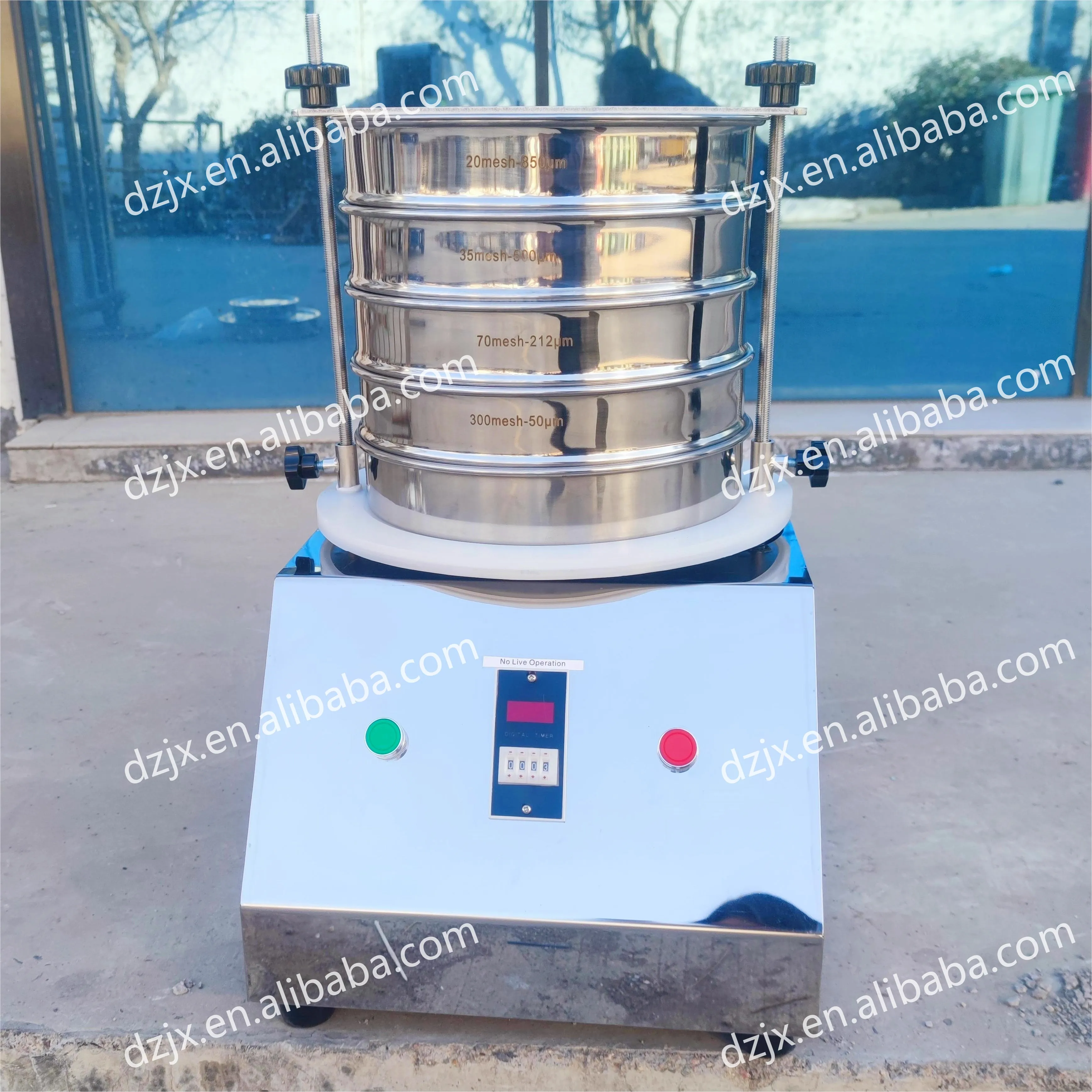 DZJX 200 Ultrasonic Lab Testing Vibrating Sieve Sifting Machine 20 Kg Vertical Large Laboratory Mechanical Test Sieve Shaker