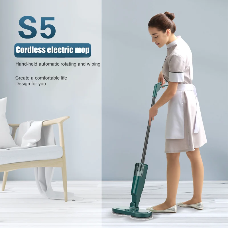 2022 New product Wireless Electric Mop Wet and Dry USB Rechargeable Spray Mop for floor clean
