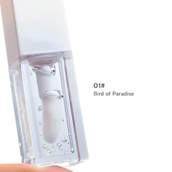 Private Label OEM Multicolor Plant transparent plump Birds Of Paradise Liquid Clear glass Lip gloss