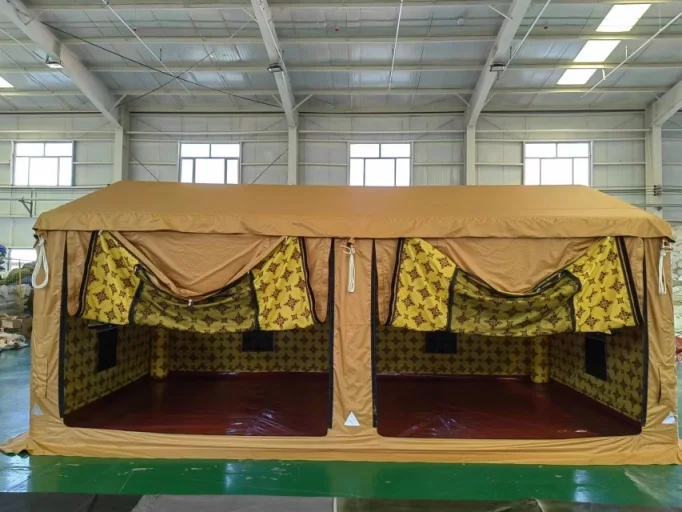 Customized 3*3M 3*4M 3*6M inflatable camping outdoor tent with air tube