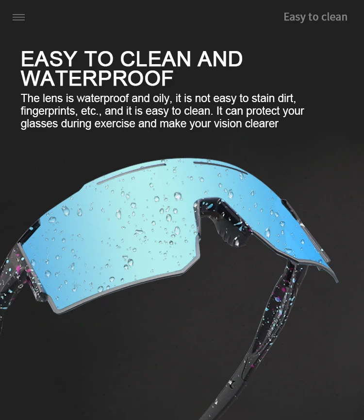 Sports Eyewear Custom logo Wholesale Frameless UV400 Protect Windproof Oversize