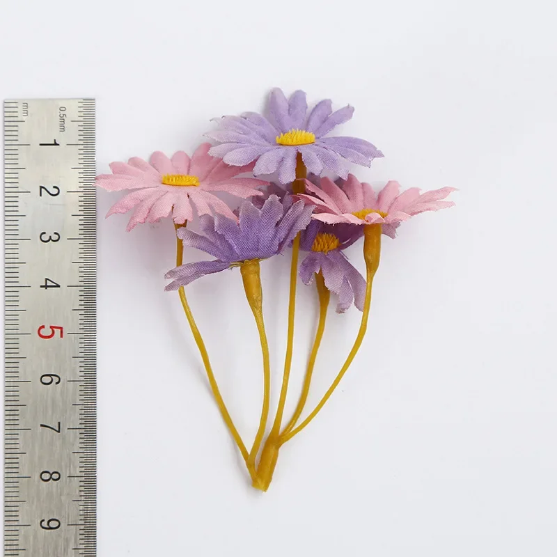 5 heads factory high quality artificial gerbera small daisy flower head for home wedding
