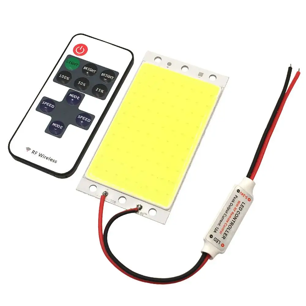 Дистанционное управление COB СИД панельный Свет 12V 15 Вт/Светодиодная панель с регулируемой яркостью освещения щит пластина RC лампа для украшения ламп DC12V