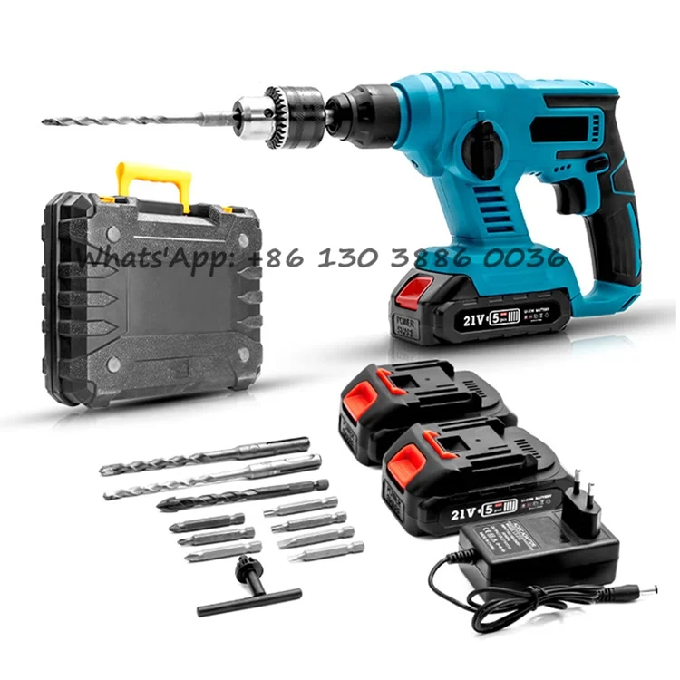 800W Industrial High Power Heavy Duty Jackhammer 26mm Diameter Concrete Breakers Electric Demolition Hammer Impact Drill Set