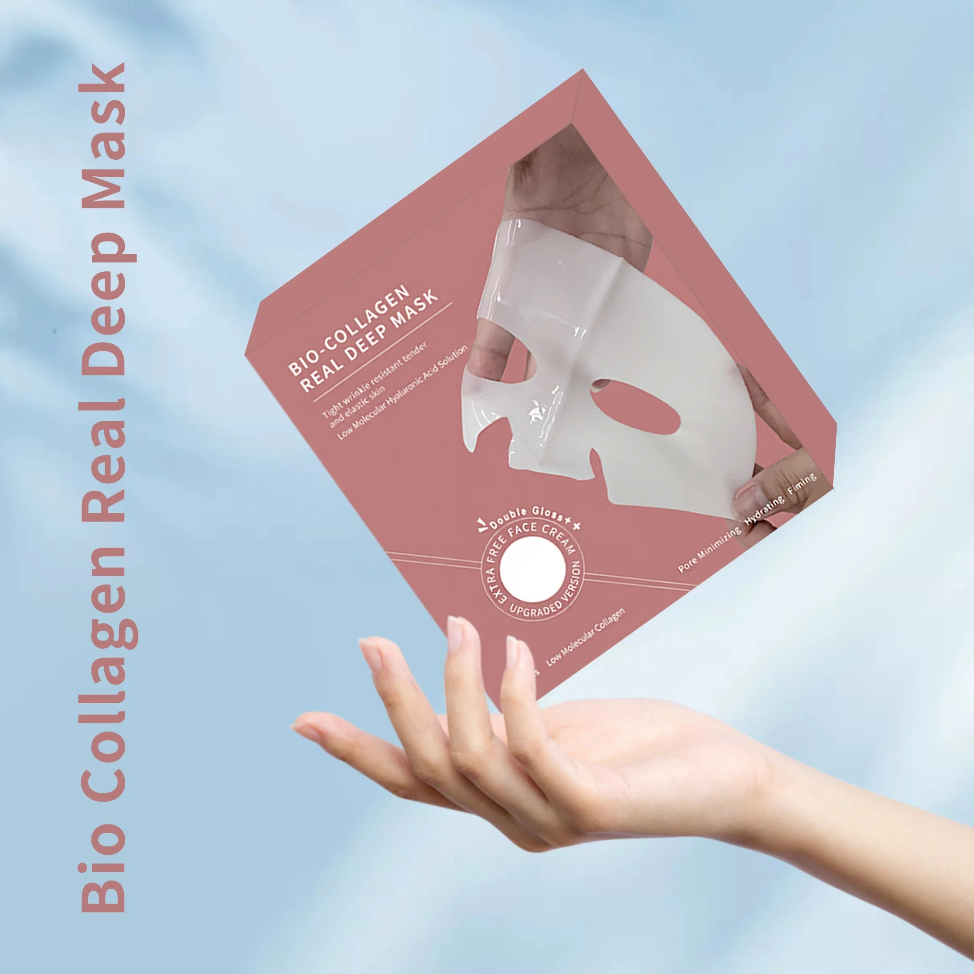 korean bio collagen real deep mask deep collagen face mask masking sheet overnight wrap crystal
