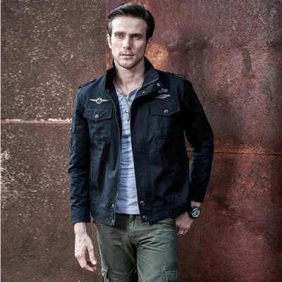 2023 Autumn Casual Design High Quality Outwear Custom Plus Size Washed Motorcycle Cotton Winter Jacket For Men