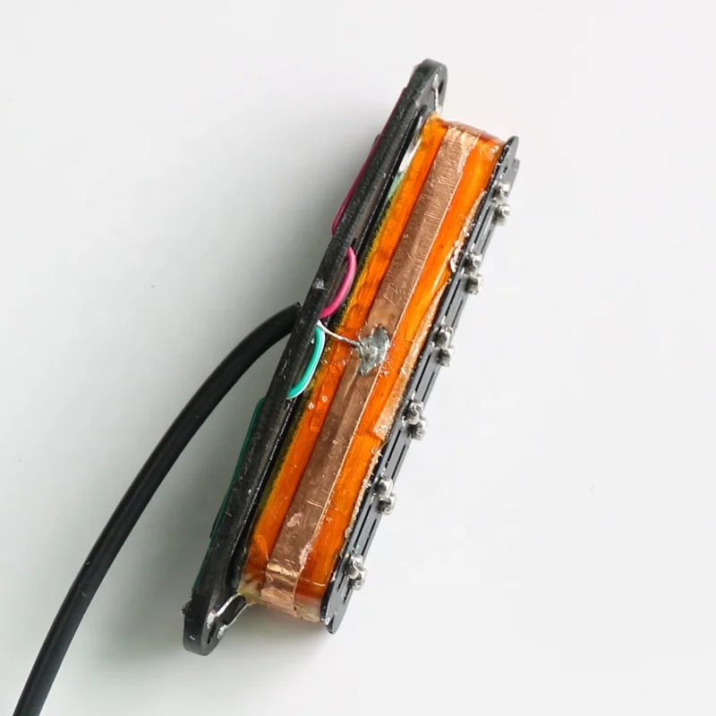 12 Pole Piece Single Guitar Pickup High Output Dual Coil Single Guitar Pickup In White Color