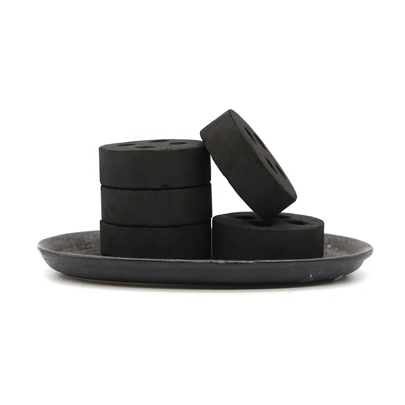 Hookah factory produces perfume smoke charcoal round 4 hole hookah flake coal for sale
