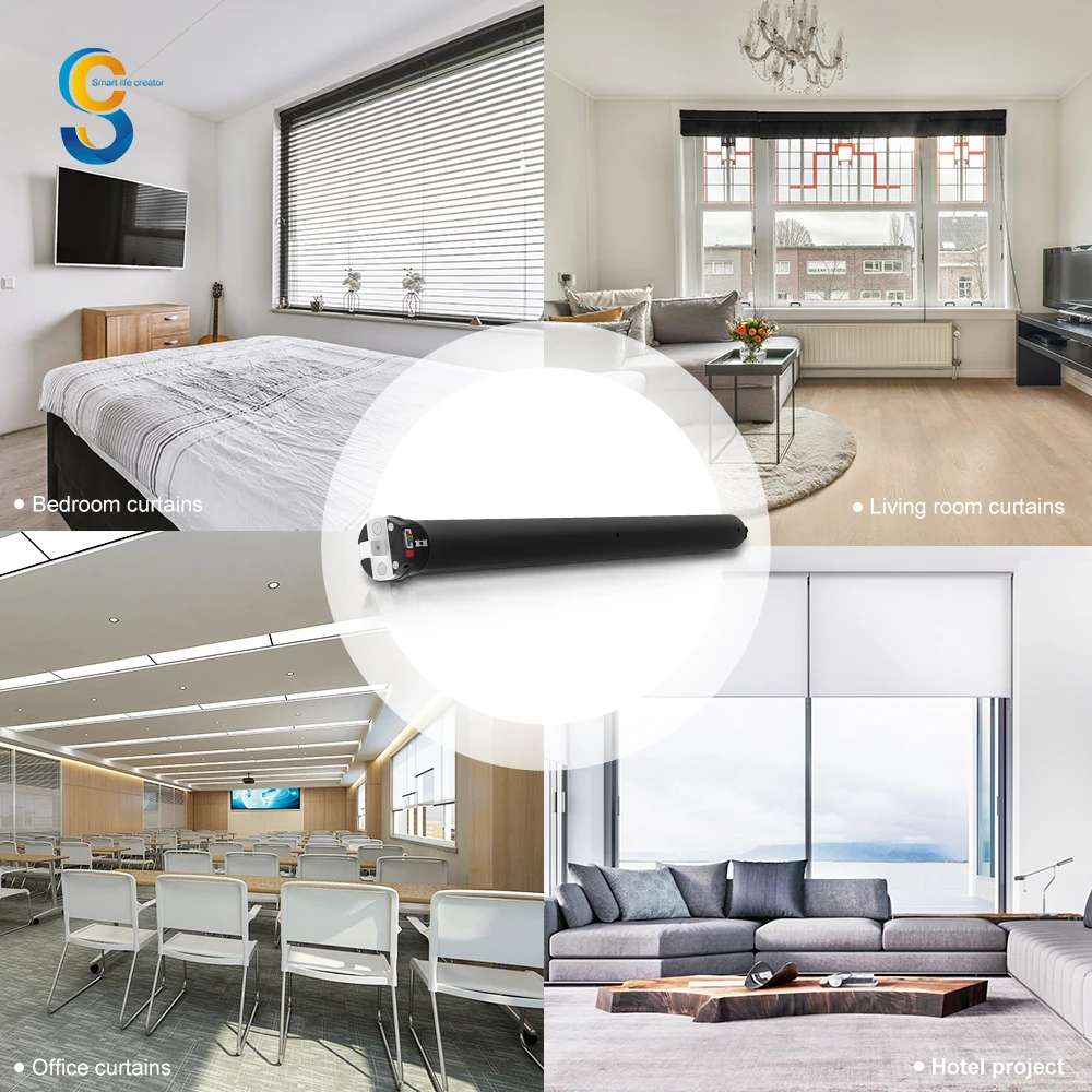 Motorized Shutters and Roller Solar Control 24v Knx Dc Zebra Tubular Motor Blinds Modern Smart Roller Metal Europe 35/45mm 120W