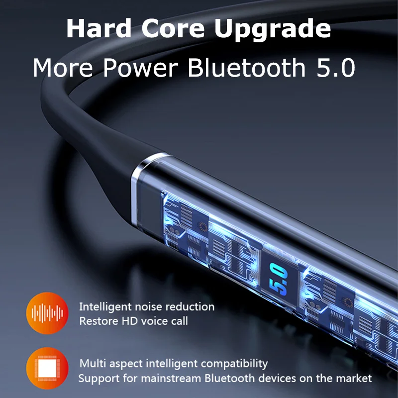 Led Headset Neckband Sports Music Noise Reduction In Ear 100 Hours True Wireless Stereo Headphones Earphone Tws S720