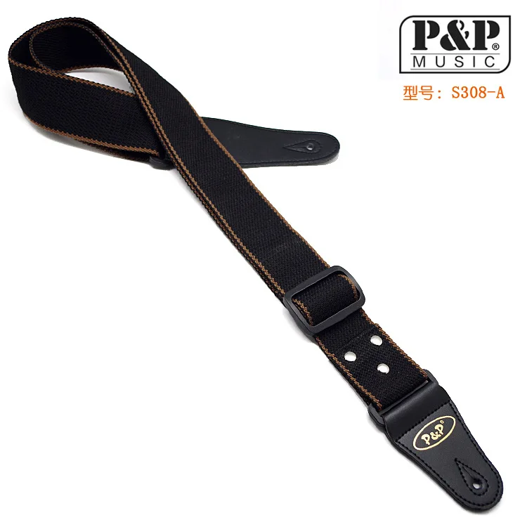 Cotton guitar strap for musical instruments leather guitar strap