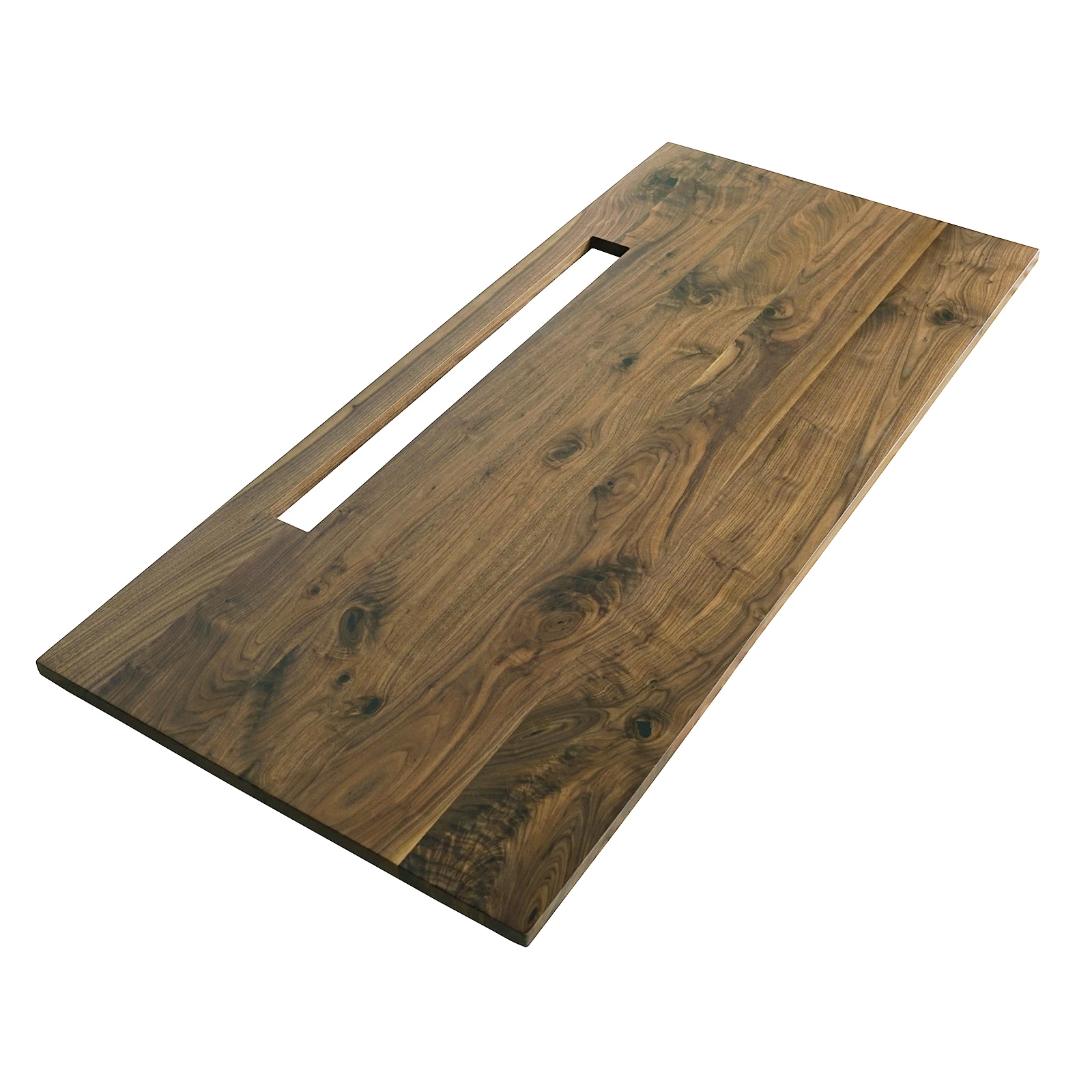 Black walnut solid wood edge glued table top Computer desk top Home office Office building