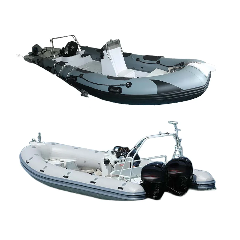 New Design Sedili Per Bass Boat Inflatable Boat 4-5 Person Hypalon Hard Bottom Electric Pontoon Boat For Sale