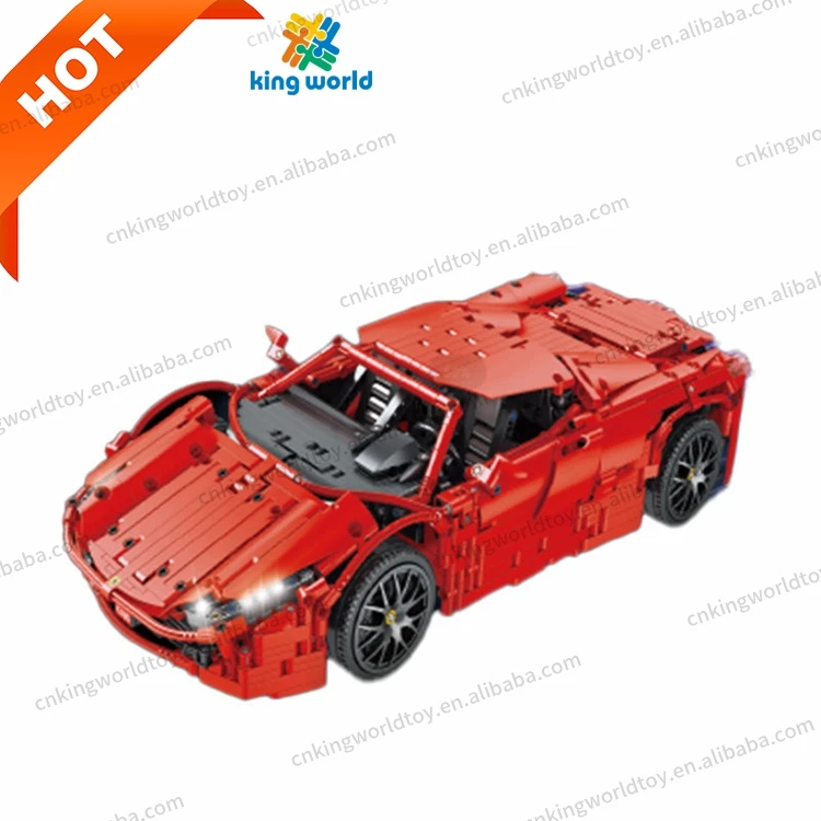 Mould King 13048 2083PCS 488 Red Spider Convertible Sport Car High-Tech Building Blocks Motorized Racing Supercar Model