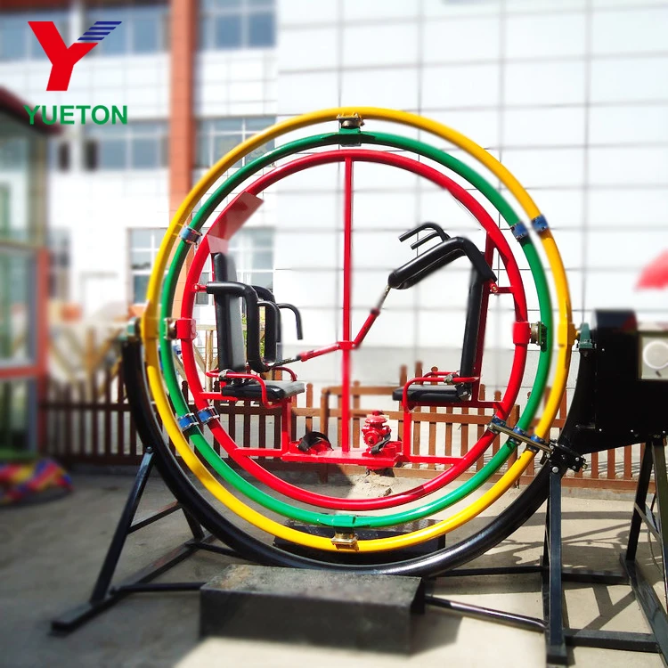 China Manufacturer Fairground Attraction Rides 2 Seat Merry-Go-Round 3D Spaceball Amusement Park Ride Human Gyroscope For Sale