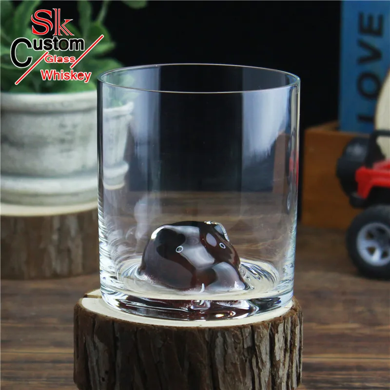 
Wild boar Jungle Animal Transparent Crystal Glass Cup Creative Hand-drawing Process Animal Shapes Scotch Whisky Glass 