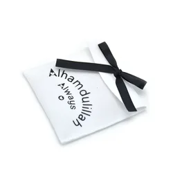 Custom size and logo felt jewelry bag pouches envelope style with ribbon