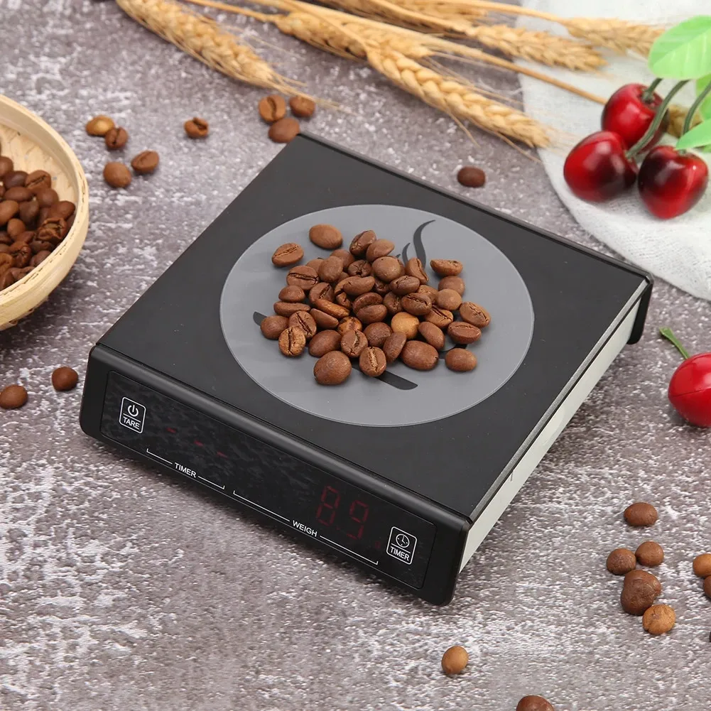 Hot Sale 3kg/0.1g Mini Electronic Drip Coffee Scale LCD Digital Kitchen Stainless Steel Tool Household Scale with Timer