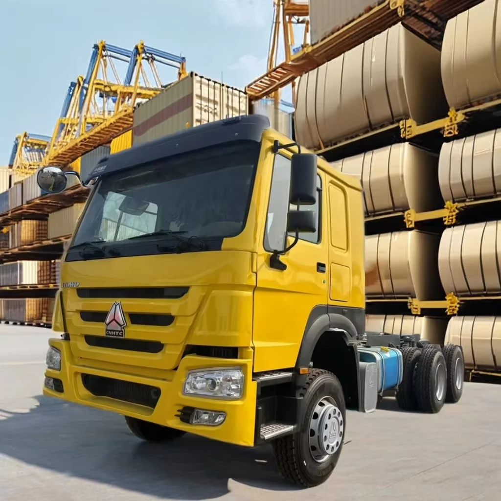 Howo Sinotruk A7 420 Trucks 6*6 CNG Used Tractor Heavy 8x4 Drive Wheel Right Steering Diesel Fuel