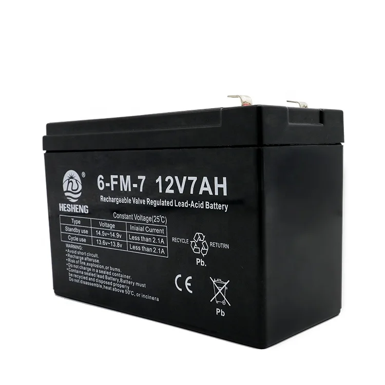 
Rechargeable Lead Acid Storage AGM Battery Maintenance Free Lifepo4 12v7ah Ups 