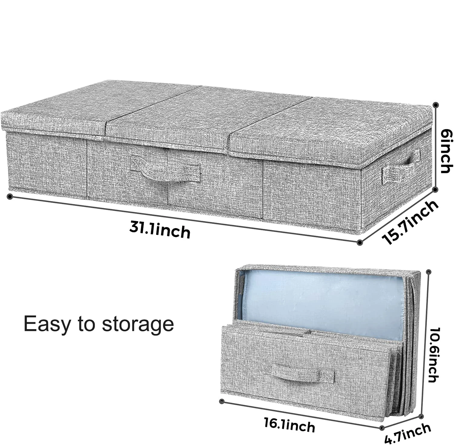 Wholesale Customizable Popular Under-Bed Storage Boxes Kids Clothes Storage Seasonal Under bed Storage