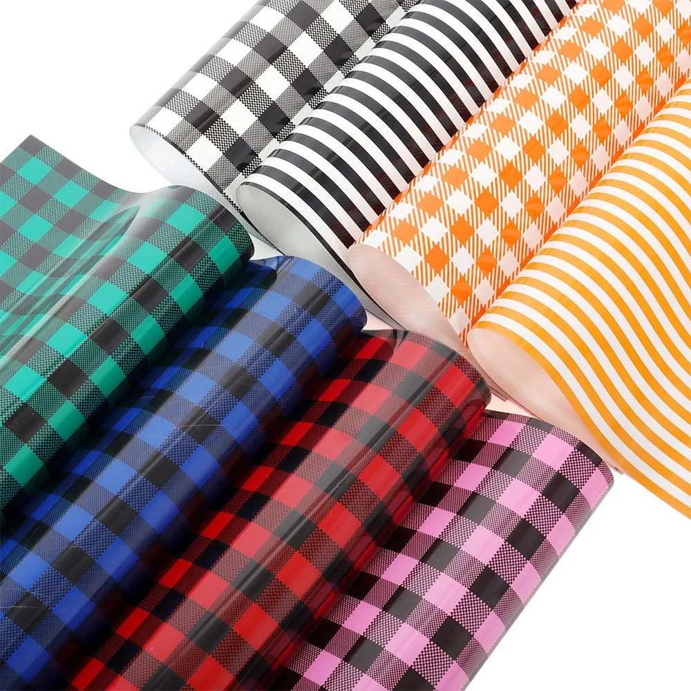 30CMx50CM Christmas Custom Buffalo Plaid Printing Designs Iron On Vinyl Heat Transfer Htv Vinyl For Shirts Clothing