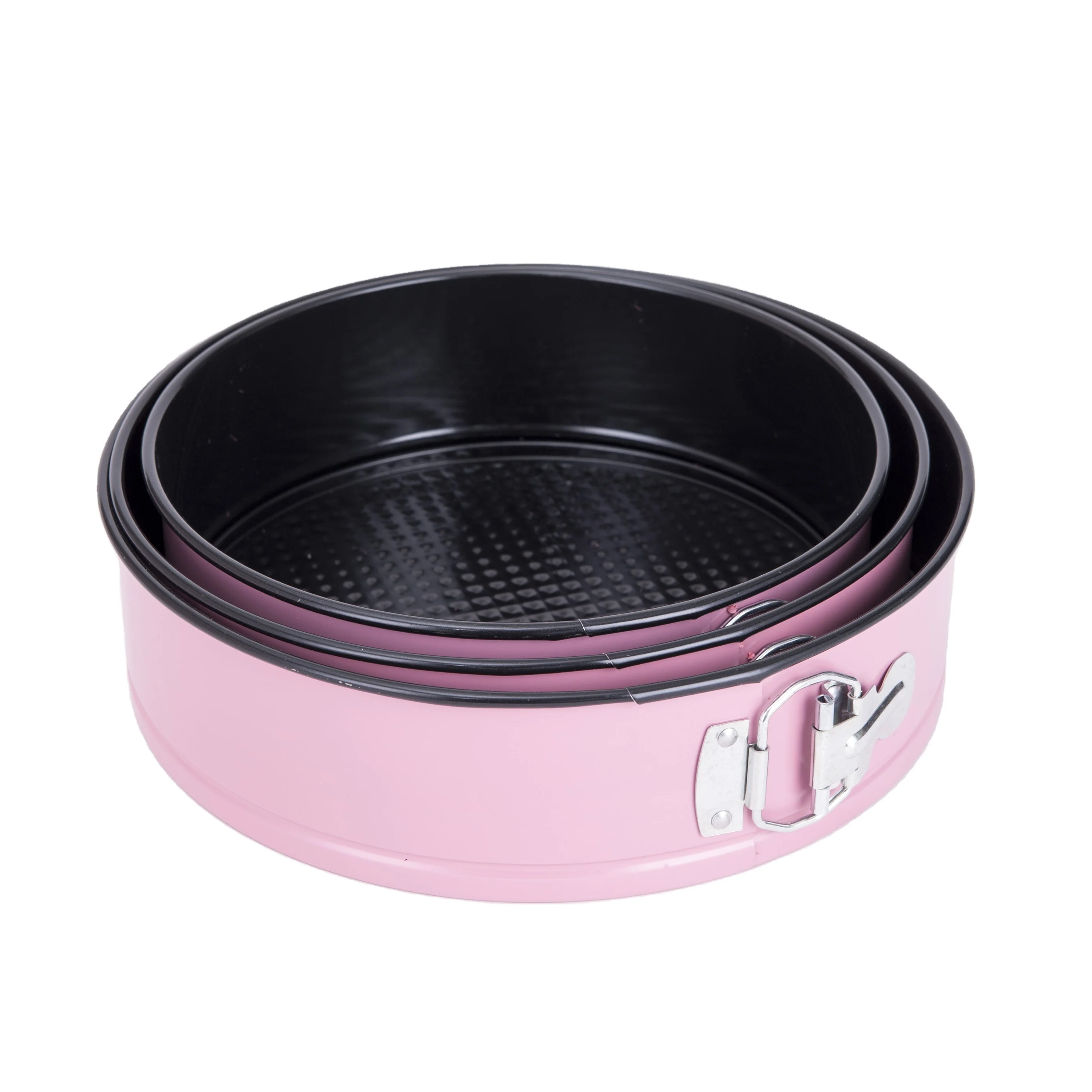 
Круглая антипригарная герметичная пружинная форма для торта, набор из 3 шт. со съемным дном 