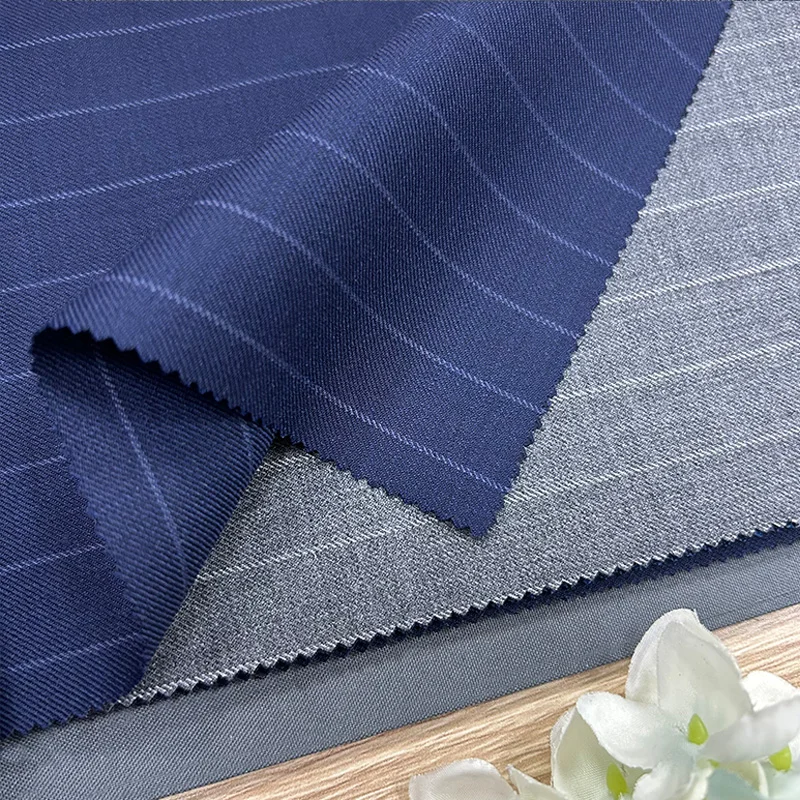 Stock supply of 290G twill wool business fashion suit pants school uniform professional fabric