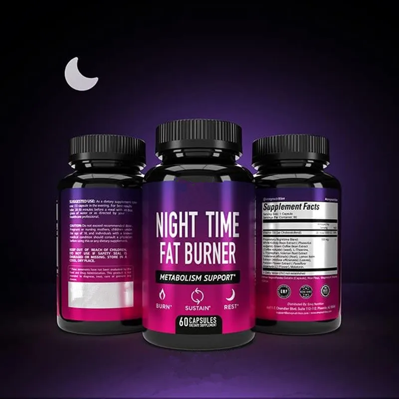 OEM/ODM/OBM Night Time Fat Burner Capsules Fast Fat Burning With Green Coffee Bean Extract And White Kidney Bean For Men Women