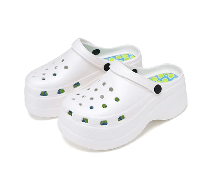 Женские садовые кроссовки на платформе из ЭВА радужные толстой подошве для девушек танкетке 8 см Классические сабо высокой 2021