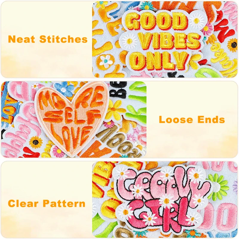 Wholesale Multi color embroidery Fabric Cloth Custom Patch Iron On Patch 3d Embroidered Patches