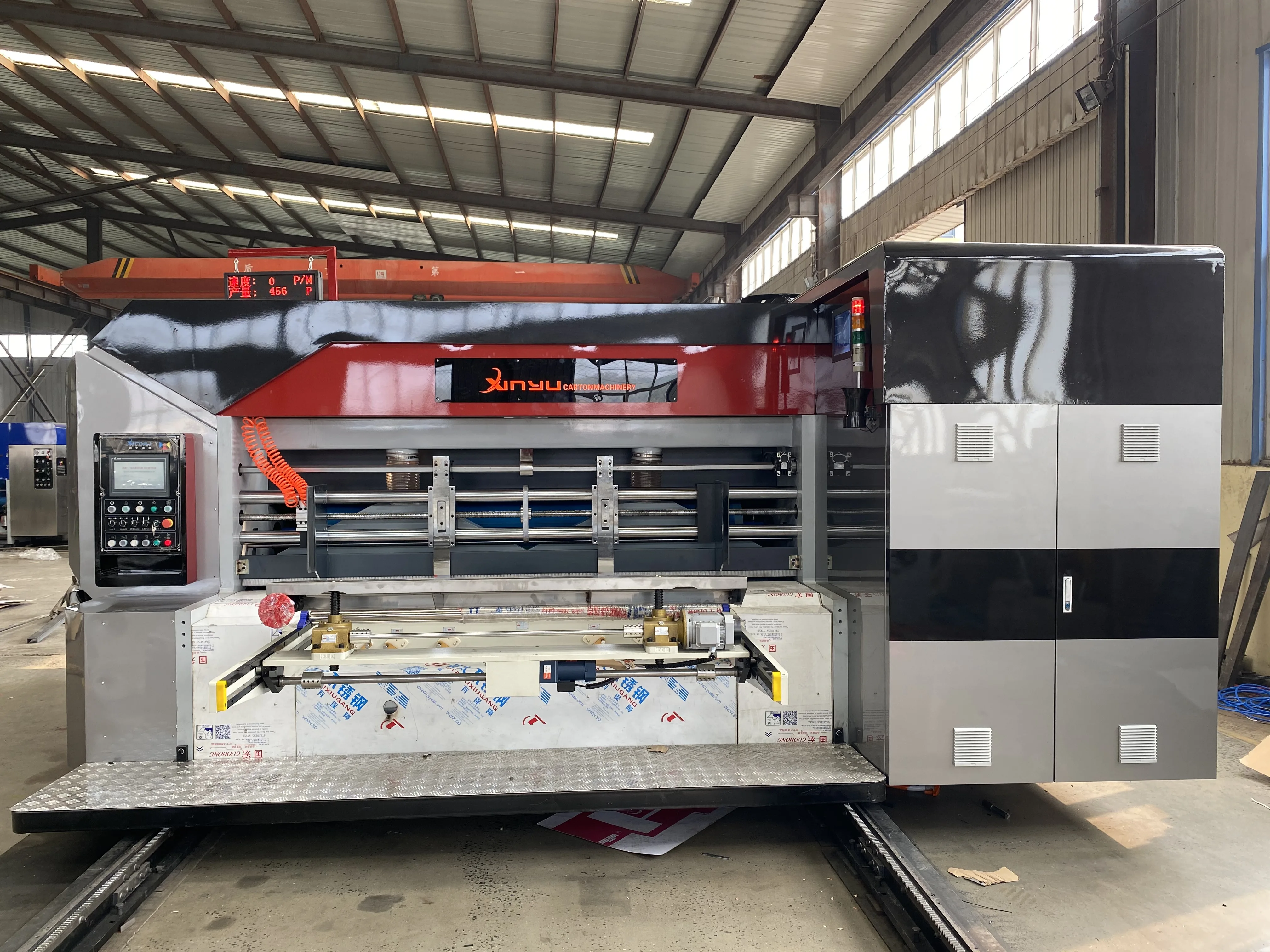 Automatic high speed 4 color corrugated paperboard printing slotting die-cutting machine