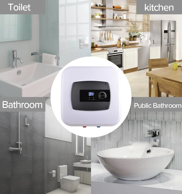 Smart 15L 30L under sink kitchen water heater for bathroom electric shower electric hot mini tank water heater