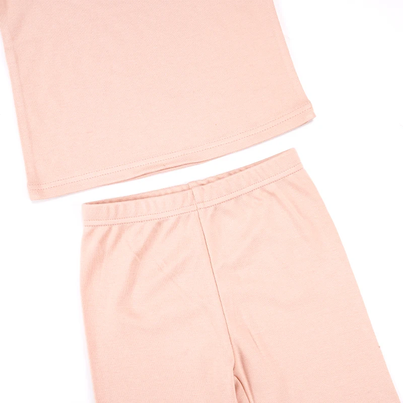 Toddler pajama set bamboo cotton wholesale two piece set kids toddler clothes set customize toddler girls sleepwear pyjamas