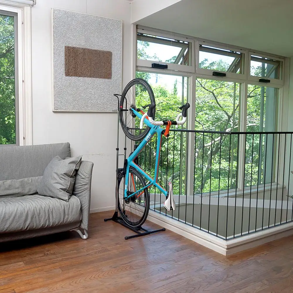 High quality steel capacity 30kg indoor parking foldable display stand bicycle storage rack